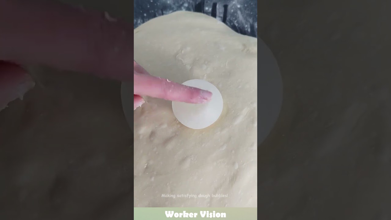 Making satisfying dough bubbles! #satisfying