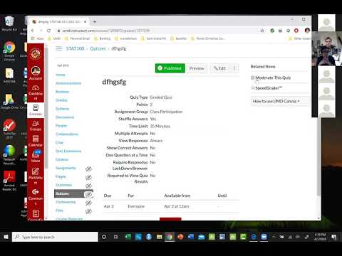 Canvas Quiz Tutorial Susan Mazzullo