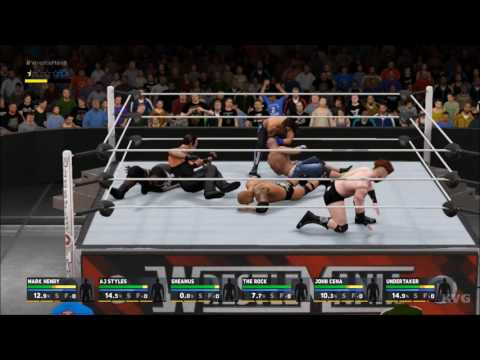 WWE 2K17 - 6Man Battle Royal | John Cena & Sheamus & Mark Henry vs AJ Styles & The Rock & Undertaker