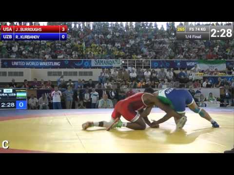 Jordan BURROUGHS (USA) vs Rashid KURBANOV (UZB) in Tashkent 2014
