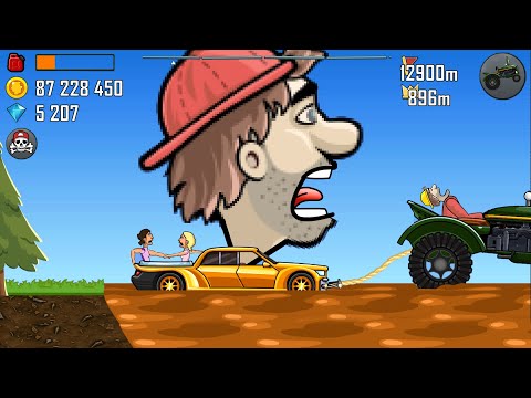Hill Climb Racing - Tractor on Rescue Mission LUXURY CAR stuck in Mud  | GamePlay