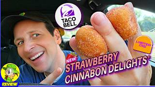 Taco Bell® NEW Strawberry Cinnabon Delights® Review 🌮🔔🍓 The BEST FLAVOR Yet! 🤔 Peep THIS Out! 🕵️‍♂️