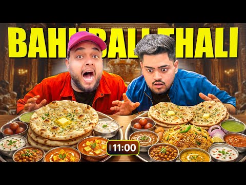 EATING BAAHUBALI THALI CHALLENGE WITH @areyouhungry3512  😱