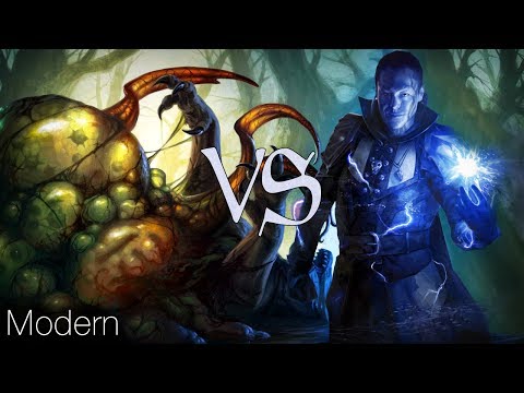 MtG Modern Gameplay - GB Midrange VS Jeskai Control