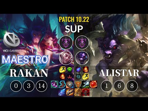 VG Maestro Rakan vs Alistar Sup - KR Patch 10.22