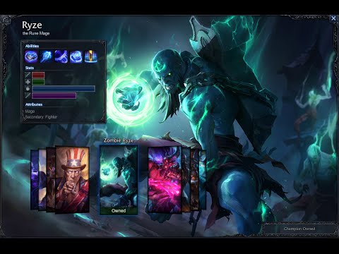 Zombie Ryze Skin Spotlight Gameplay 1080p HD League Of Legends