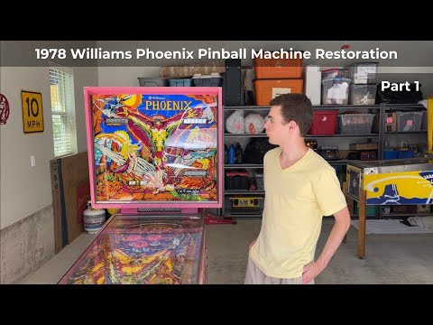 1978 Williams Phoenix Pinball Machine Restoration! Part 1 - Playfield Cleanup and Capacitor Testing