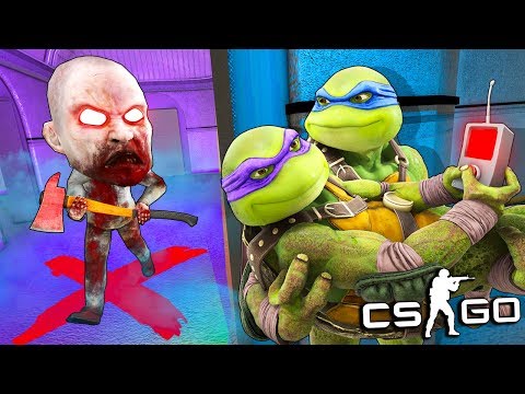 ЧЕРЕПАШКИ НИНДЗЯ vs ЗЛОЙ МАНЬЯК! ПОПАЛСЯ В ДУРАЦКУЮ ЛОВУШКУ! МАНЬЯК В CS:GO (ВЕСЕЛЫЕ ПРЯТКИ В КС ГО)