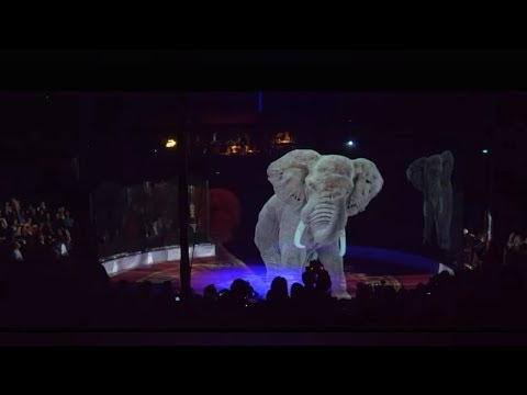 The German circus uses huge 3D holograms instead of live animals