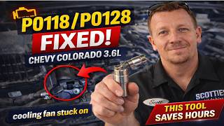 P0118 / P0128 Chevy Colorado 3.6L Fix - Cooling Fan Stuck On - Coolant Temp Sensor Made EASY