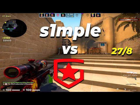 CSGO POV NAVI s1mple (27/8) vs Gambit (mirage) @ PGL Major Stockholm 2021