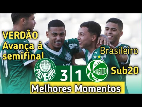 PALMEIRAS 3 X 1 JUVENTUDE | GOLS E MELHORES MOMENTOS| BRASILEIRO SUB-20 2025