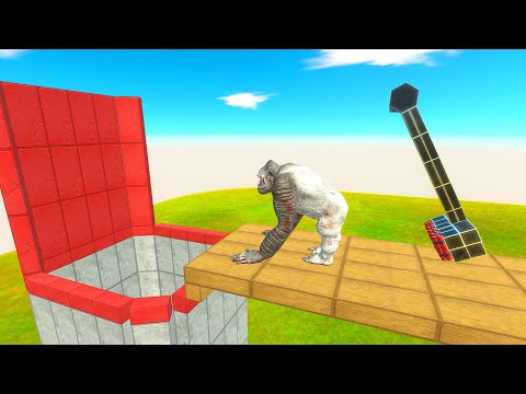 DYNAMITE HAMMER DROPS UNITS INTO A GIANT PIPE | ANIMAL REVOLT BATTLE SIMULATOR