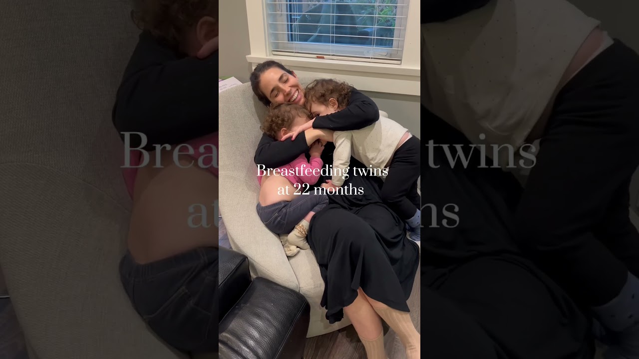 What breastfeeding 22 month old twins looks like #twinmom #breastfeeding #motherhood