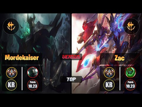 Challenger MORDEKAISER [Conqueror] (Top) VS  ZAC - Challenger KR Patch 10.23