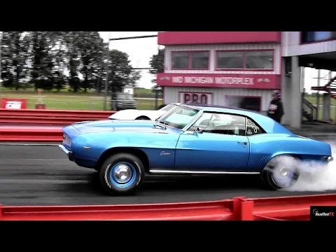 ULTRA RARE - 69 Camaro ZL1 vs Corvette LS6 - 1/4 Mile Drag Race - Road Test TV ®