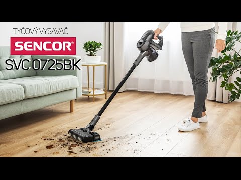 Belaidis dulkių siurblys-šluota SENCOR SVC 0725BK 4 IN 1 video