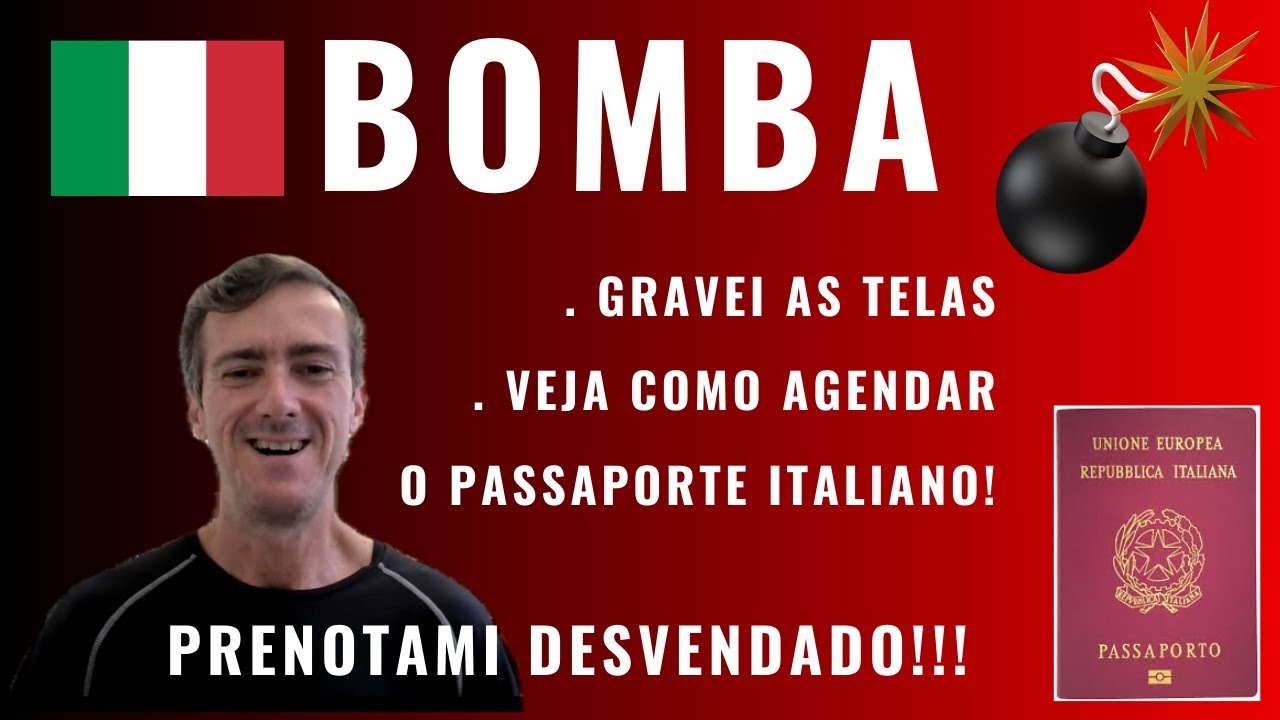 Passaporte Italiano | Bomba: eu gravei um agendamento no Prenotami | Assista e tire todas as dúvidas