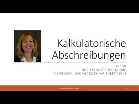 Controlling-Tutorial: Kalkulatorische Abschreibungen