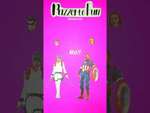 wrong head change 😆puzzle 😄black widow 😍vs🤣captain america#shorts