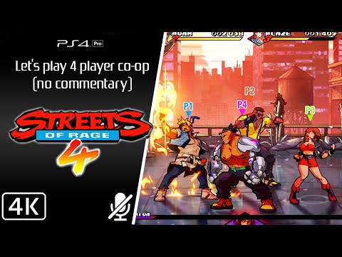 Streets of Rage 4 [4K] 4 PLAYER Let's Play [No commentary] - YouTube