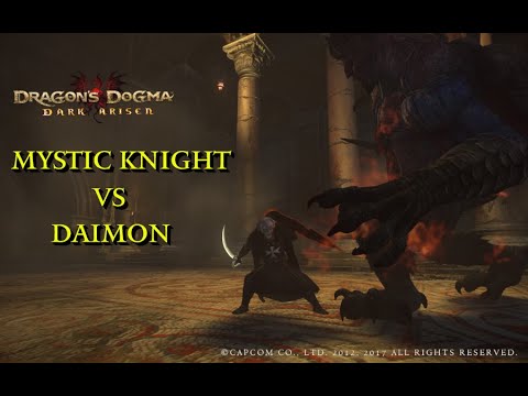 Dragon's Dogma: Solo Mystic Knight VS Daimon | Hard Mode | No damage | No Items Used