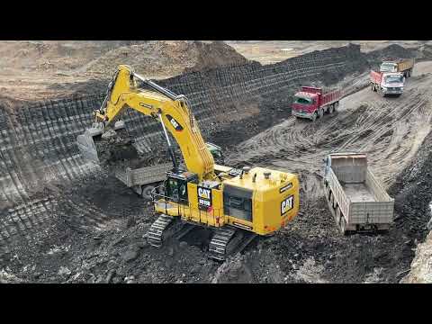 Caterpillar 6015B Excavator Loading Trucks With Two Passes - Sotiriadis Mining Works