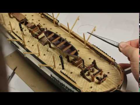63- Colocación de los pescantes de los botes. HMS Terror - Modelismo Naval