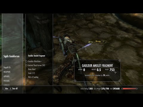Skyrim AE Legendary Difficulty Ep 197 Geirmund's Hall 3rd Gauldur Amulet Fragment