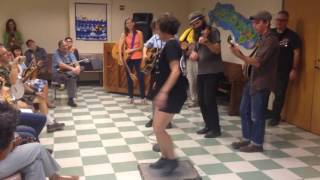 Miss Moonshine Buck dancing at the Frank Hamilton Folk School - Black and White Rag