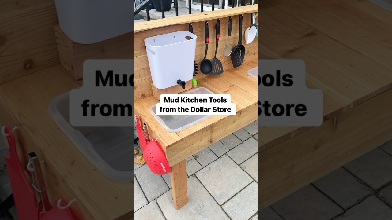Mud Kitchen Tools from the Dollar Store 💵 #shorts