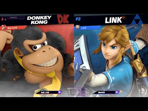 Up to Snow Good - Late Late Smash #3 - Losers Semi Finals - Mario25 (DK, Link, ROB) vs Lox (Link)