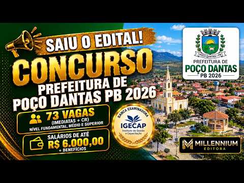 Apostila PREFEITURA DE POÇO DANTAS PB 2026 Engenheiro Civil