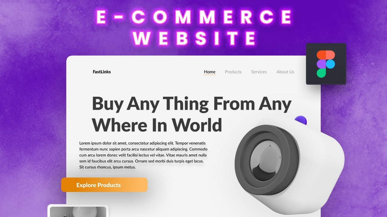 Figma Tutorial  For Beginners : E-commerce 🔥🔥🔥  Website Design from scratch