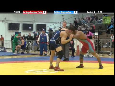 74 KG R16 - Narsingh Pancham Yadav (India) vs. Colton Sponseller (NYAC)