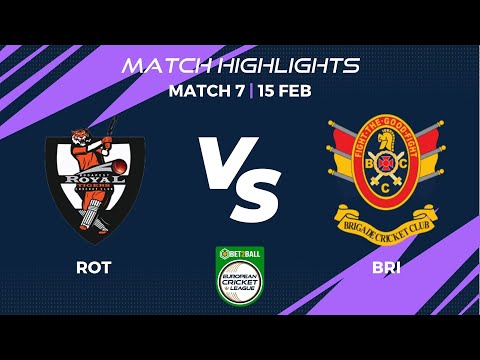 Match 7 - ROT vs BRI | Highlights | Bet2Ball European Cricket League Day 2, Group B |ECL22|ECL22.031