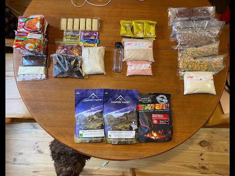 Overnight hiking food for a 7 day hike in Australia- ultralight food less than 600g per day