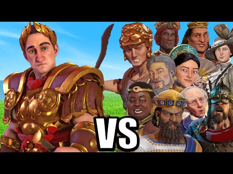 10 Deity AI Vs CAESAR - Civilization 6 Deity Challenge