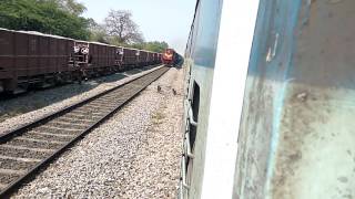 Devagiri Express.Rising at 120kmph beside Nagawali Express At indavalli