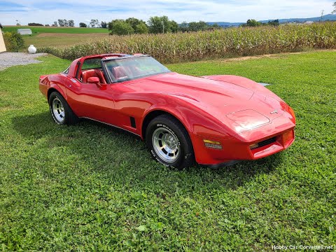 1980 Red Corvette Red Interior T Top For Sale Video