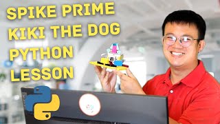 SPIKE Prime "Kiki The Dog" Python Beginners Lesson. SPIKE Prime / Units / Invention Squad / Help