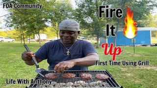 Life With Anthony | Fire 🔥It Up | First Time Using The Portable Foldable Grill