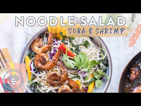FRESHEST Summer SOBA NOODLE SALAD with Grilled Shrimp 🍤