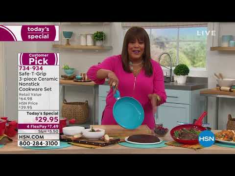 SafeTGrip 3piece Ceramic Nonstick Cookware Set