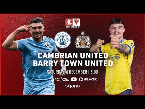 FULL MATCH: Cambrian United v Barry Town United | Nathaniel MG Cup Semi-Final