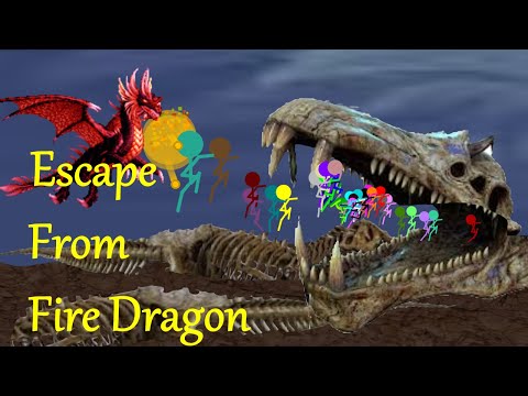 marble race  : Escape From Fire Dragon  - Survival Marble Race In Algodoo