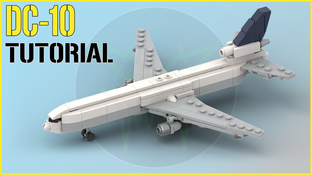 Airplane LEGO TUTORIAL | McDonnell Douglas DC-10 | 1:300 Scale