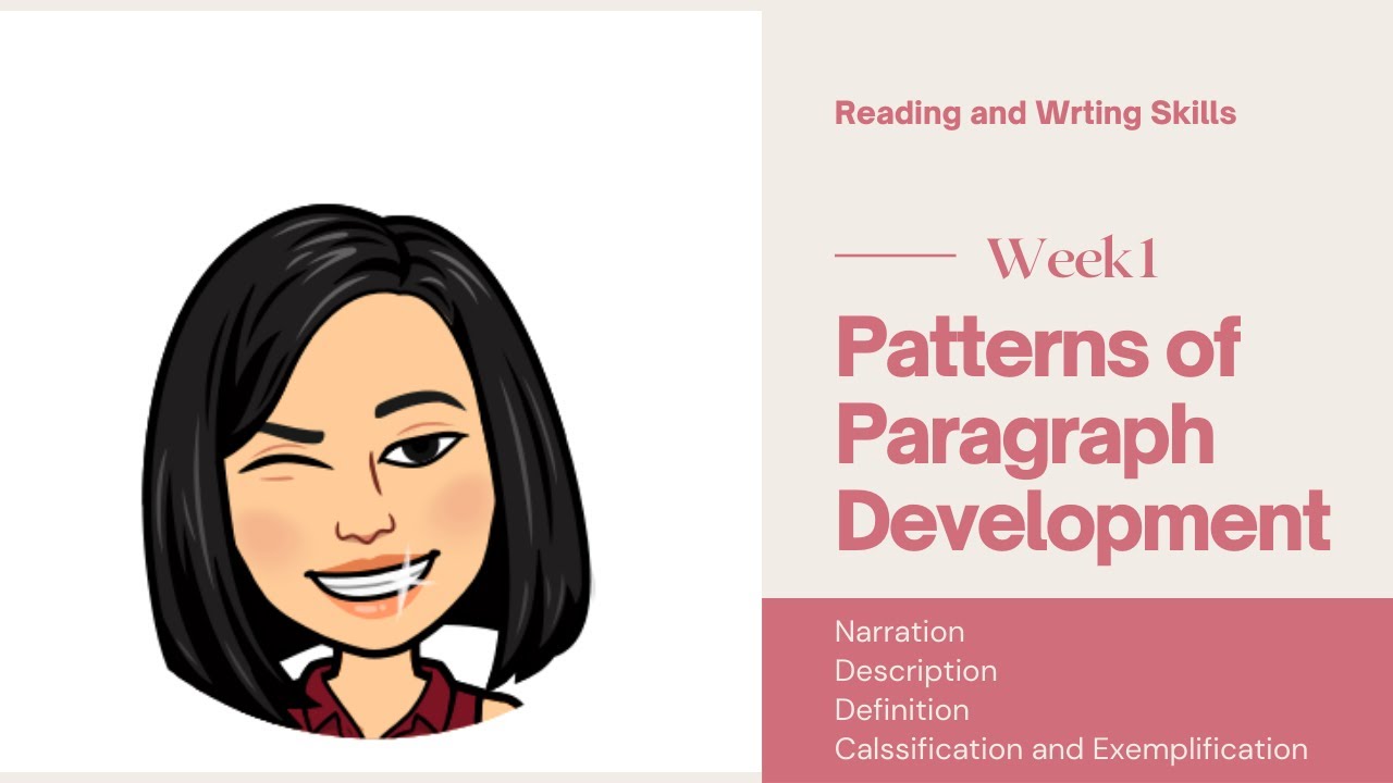 Week 1  Patterns of Paragraph Development