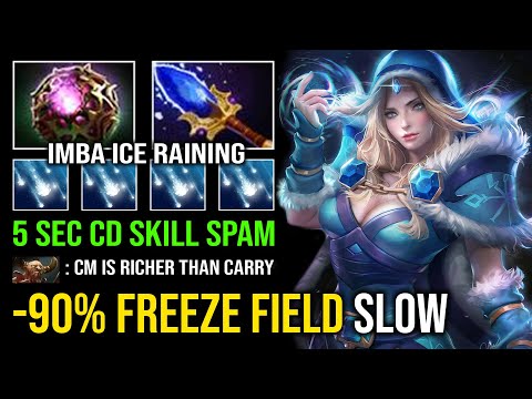 NEW 7.37D BROKEN SUPPORT 90% Freeze Field Slow Ice Raining 5 Sec CD Skill Spam Crystal Maiden Dota 2