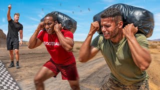 US Marines vs College Football Players | WHO'S FITTER?